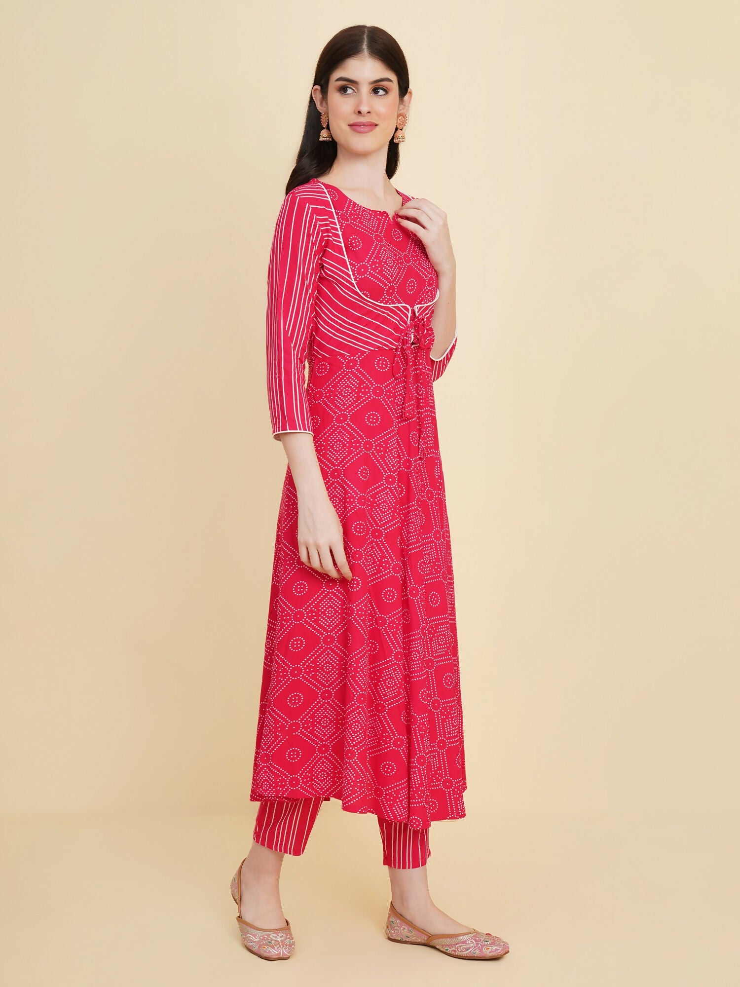 Designer Stylish Pink cotton Stitched Suit With Dupatta - Tanisha | Swadesiicart