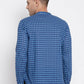 Even Apparels Blue Men's Pure Cotton Kurta With Band Collar | Swadesiicart