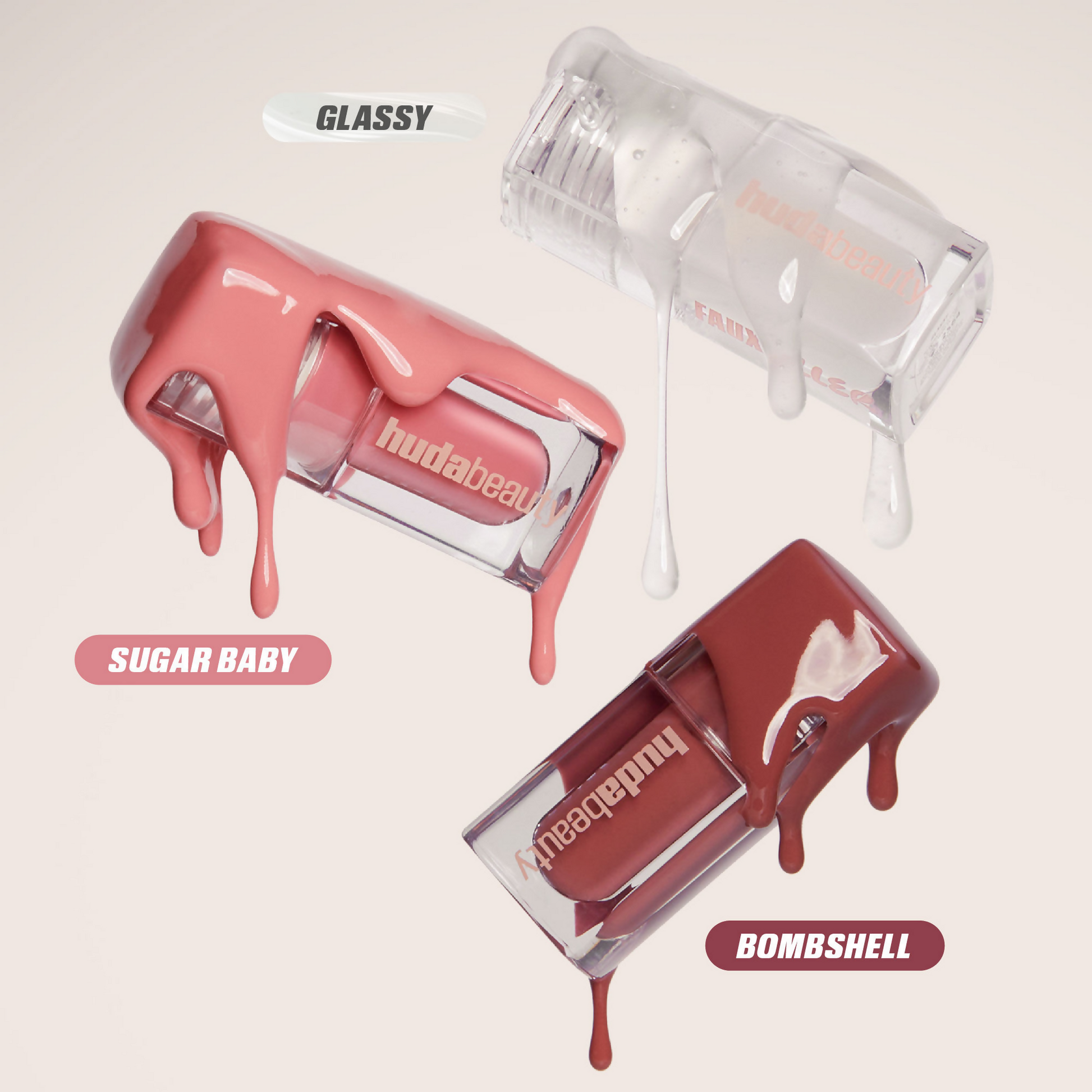 Huda Beauty Glossiest Gloss Trio | Swadesiicart