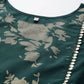 Ahalyaa Womens Dark Green Crepe Smoke Printed Kurta Pant Set With Dupatta | Swadesiicart