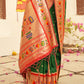 Shree Shyam Fashion Silk Blend Dark Green Saree
