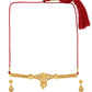 Ruby Raang Golden Choker with Earrings | Swadesiicart