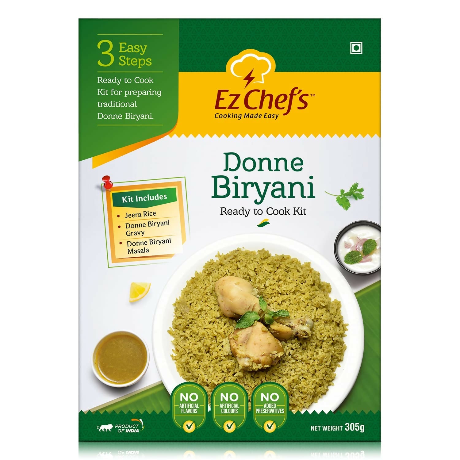 Ez Chef's Donne Biryani Kit - Bangalore's Famous Biryani | Swadesiicart