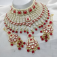 Jewel City Royal Ruby Red Kundan Choker Necklace Set Bridal Polki Jewelry with Pearl for Wedding, Karwa Chauth & Festive Occasions | Swadesiicart