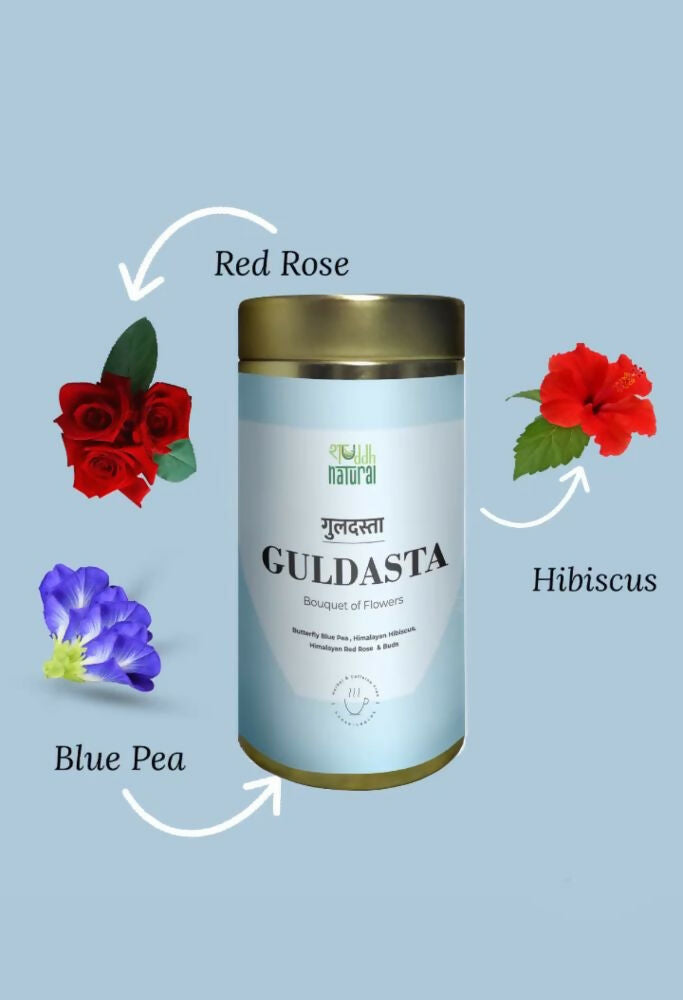 Shuddh Natural Brain Booster Guldasta Floral Tea | Swadesiicart