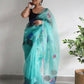 Vamsee Dillagi Sky Organza Saree - Swadesiicart