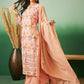 Peach Georgette Handwork Unstitched Dress Material - Hanika | Swadesiicart