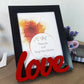 Art Street - Love Table Photo Frame Red & Black For Valentine's Day Gift