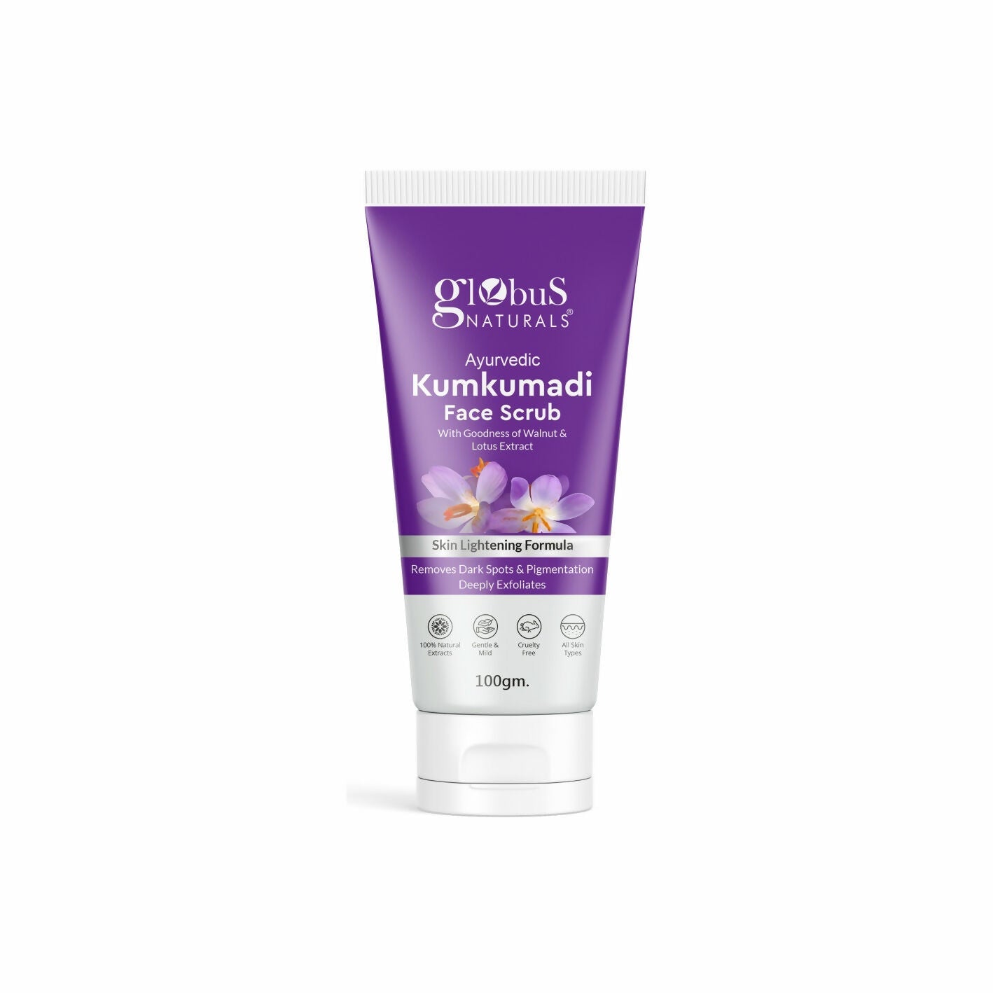 Globus Naturals Ayurvedic Kumkumadi Skin Lightening Face Scrub | Swadesiicart