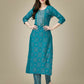 Jyoti Fashion Women's Rama Rayon Embroidered Kurta Pant Set | Swadesiicart