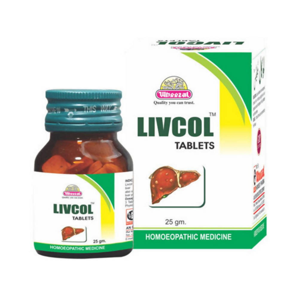 Wheezal Homeopathy Livcol Tablets - Swadesiicart