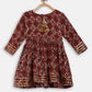 Ahalyaa Maroon Rayon Printed Kurta Palazzo Sets for Kids For Girls | Swadesiicart