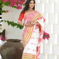 Beatitude White Cotton Handloom Jamdani Saree