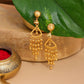 Ruby Raang Gold Dangler Earrings | Swadesiicart