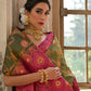 Vishnu Weaves Women's Mehndi Banarasi Silk Zari Woven Saree with Blouse - Swadesiicart