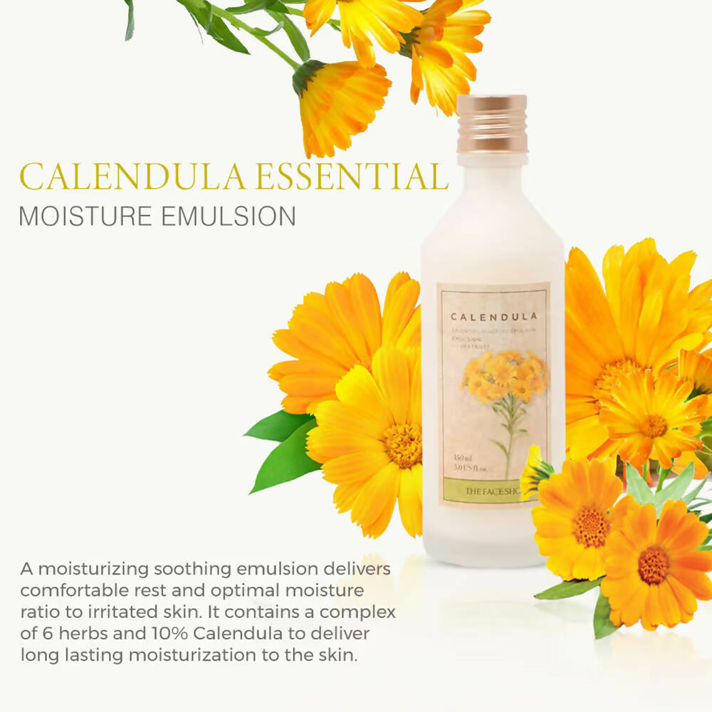 The Face Shop Calendula Essential Moisture Emulsion - Korean Skincare | Swadesiicart