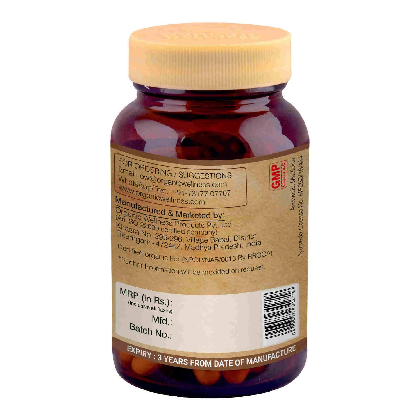 Organic Wellness Bhringraj Vegetarian Capsules - Swadesiicart