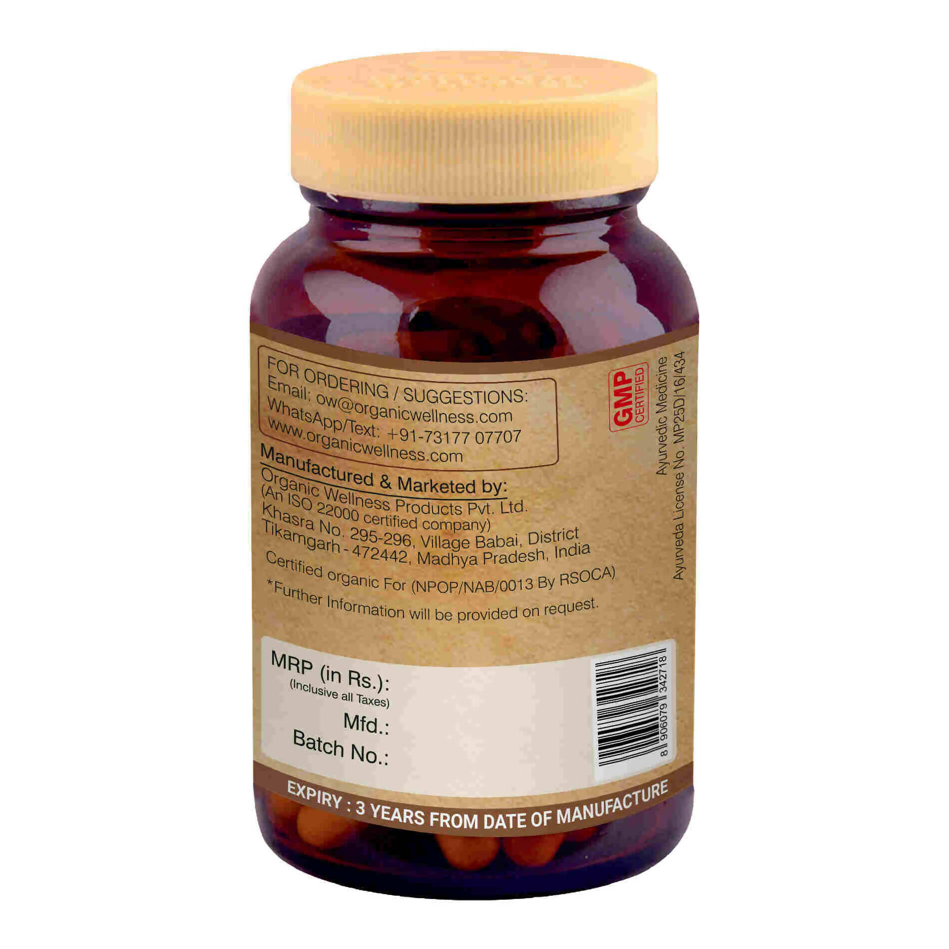 Organic Wellness Bhringraj Vegetarian Capsules - Swadesiicart
