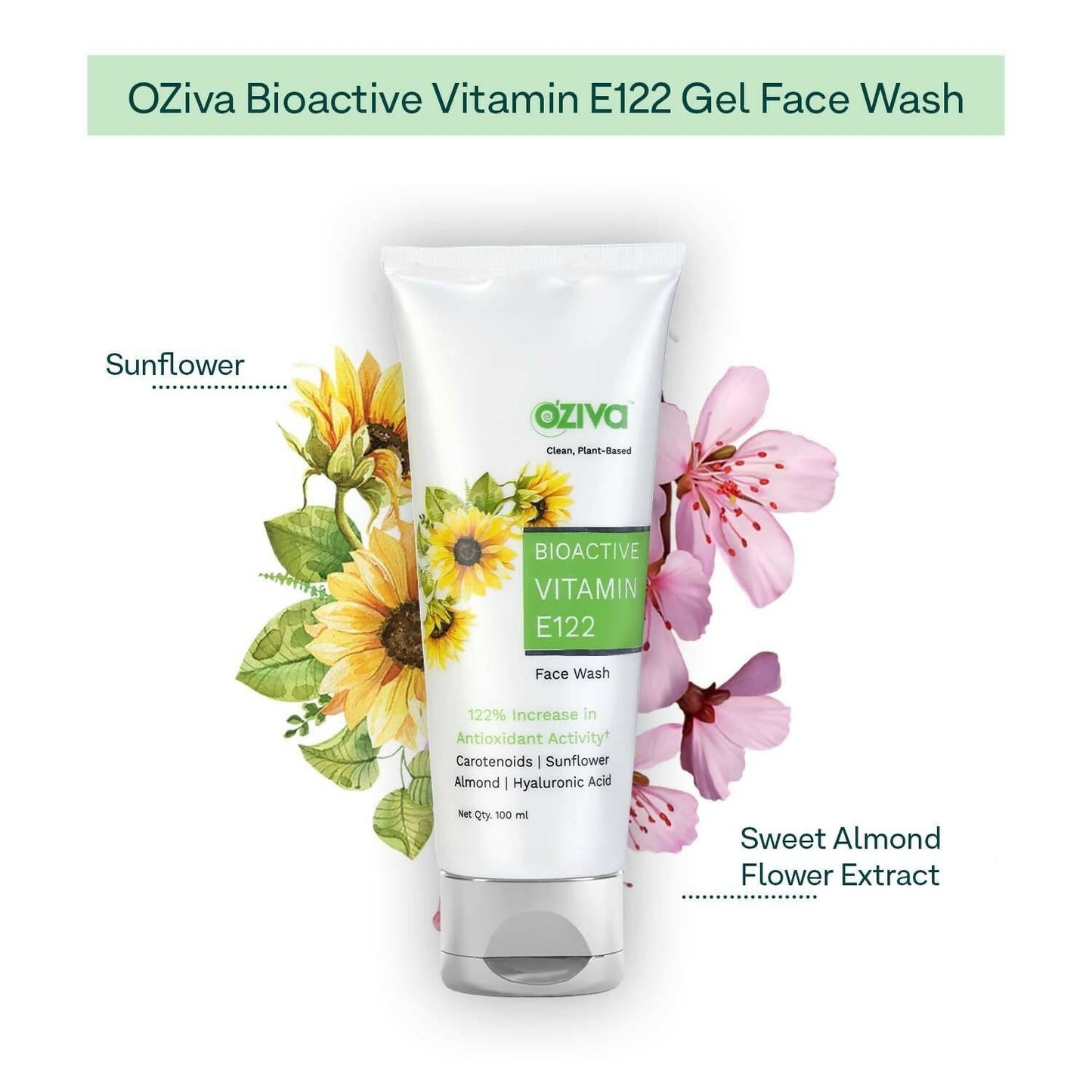 OZiva Bioactive Vitamin E122 Face Wash - Swadesiicart