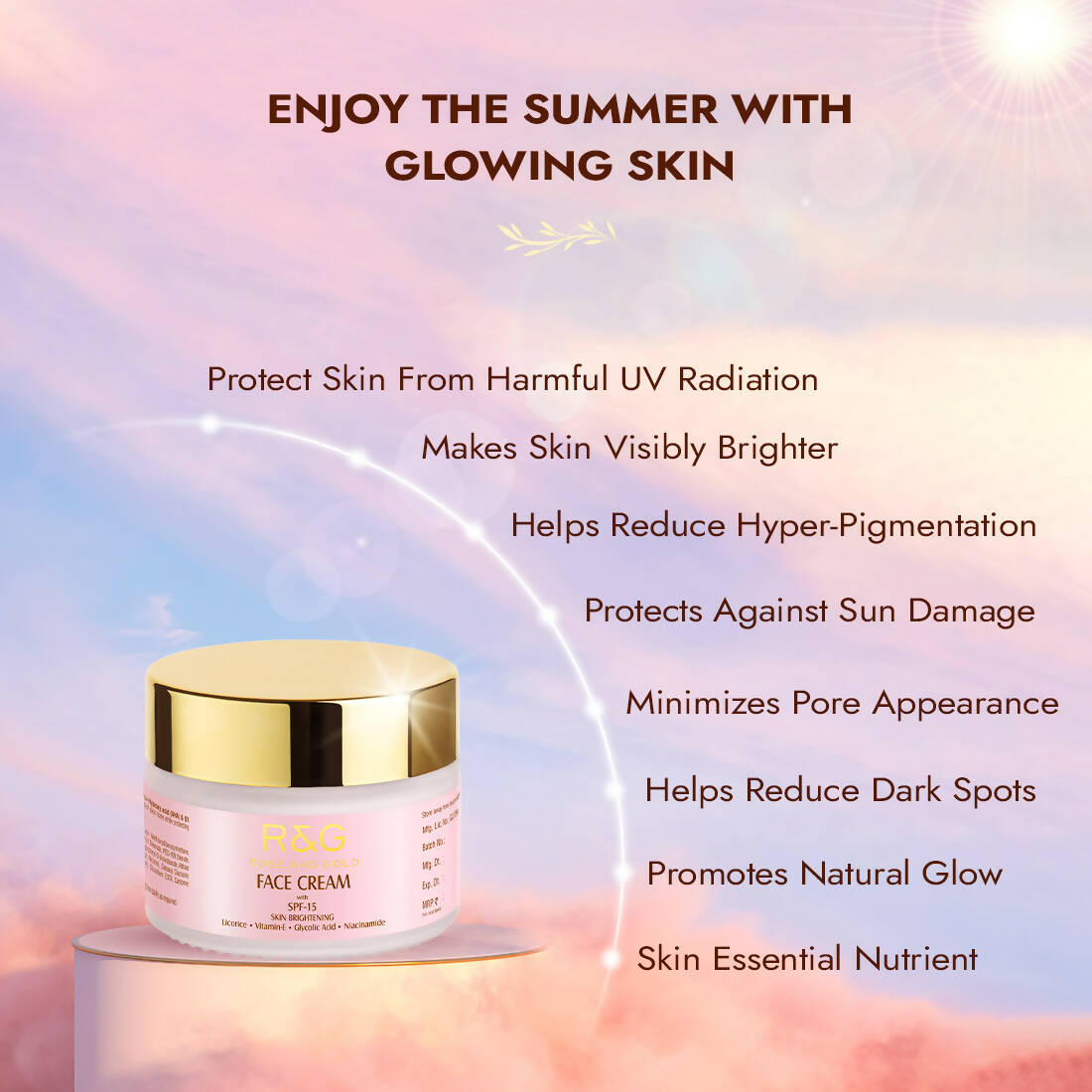 Vasu Healthcare R&G Skin Brightening Face Cream With SPF-15 - Swadesiicart