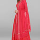 Janasya Women's Pink Poly Silk Gold Print Lehenga Choli With Dupatta | Swadesiicart