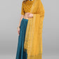 Janasya Women's Mustard Poly Silk Gold Print Lehenga Choli With Dupatta | Swadesiicart