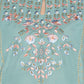 Janasya Women's Green Rayon Embroidered Flared Ethnic Dress | Swadesiicart