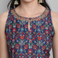Janasya Women's Blue Poly Muslin Embroidered Kurta With Palazzo And Dupatta | Swadesiicart