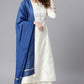 Janasya Women's Off- White Poly Silk Ethnic Motifs Kurta With Palazzo And Dupatta | Swadesiicart