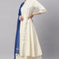 Janasya Women's Off- White Poly Silk Ethnic Motifs Kurta With Palazzo And Dupatta | Swadesiicart