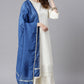 Janasya Women's Off- White Poly Silk Ethnic Motifs Kurta With Palazzo And Dupatta | Swadesiicart