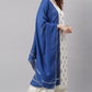 Janasya Women's Off- White Poly Silk Ethnic Motifs Kurta With Palazzo And Dupatta | Swadesiicart