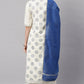 Janasya Women's Off- White Poly Silk Ethnic Motifs Kurta With Palazzo And Dupatta | Swadesiicart