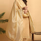 Janasya Women's Gold Poly Chanderi Embellished Kurta With Pant And Dupatta | Swadesiicart