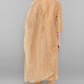Janasya Women's Gold Poly Chanderi Embellished Kurta With Pant And Dupatta | Swadesiicart
