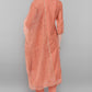 Janasya Women's Rose Gold Poly Muslin Embroidered Kurta With Pant And Dupatta | Swadesiicart