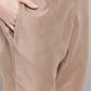 Janasya Women's Light Brown Poly Chanderi Floral Print Kurta With Pant And Dupatta | Swadesiicart