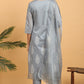 Janasya Women's Grey Poly Chanderi Ethnic Motifs Kurta With Pant And Dupatta | Swadesiicart