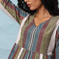 Janasya Women's Multicolor Cotton Striped Gathered Top | Swadesiicart