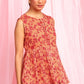 Janasya Women's Orange Poly Georgette Floral Print Regular Top | Swadesiicart