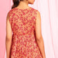 Janasya Women's Orange Poly Georgette Floral Print Regular Top | Swadesiicart