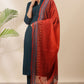 Janasya Women's Teal Rayon Solid Kurta With Pant And Dupatta | Swadesiicart