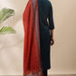 Janasya Women's Teal Rayon Solid Kurta With Pant And Dupatta | Swadesiicart