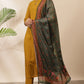 Janasya Women's Mustard Rayon Solid Kurta With Pant And Dupatta | Swadesiicart