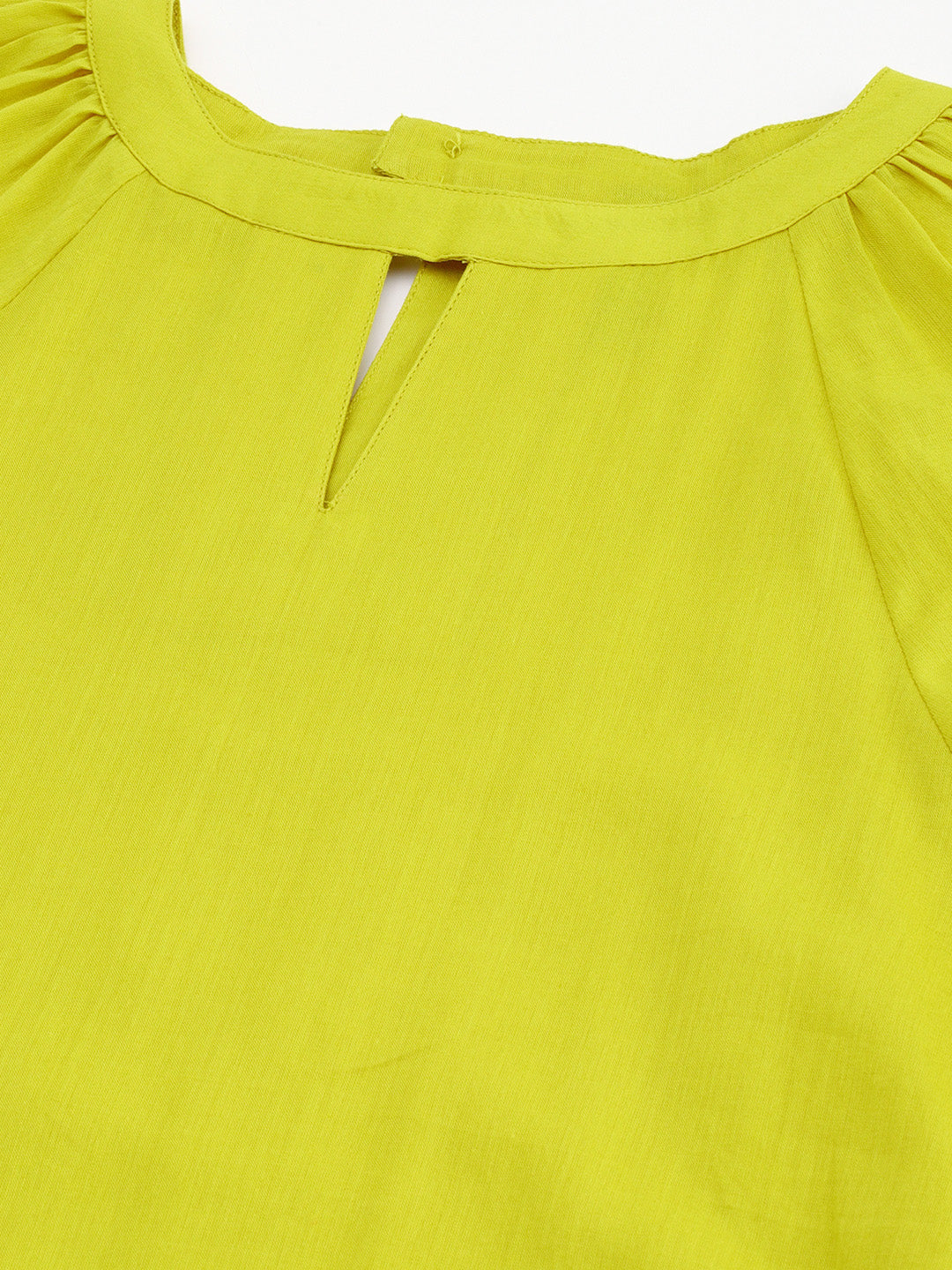Janasya Women's Mustard Cotton Solid Drop-Waist Western Dress | Swadesiicart