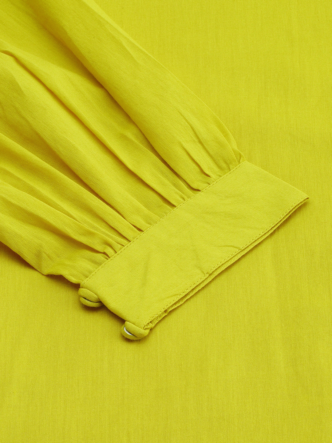 Janasya Women's Mustard Cotton Solid Drop-Waist Western Dress | Swadesiicart
