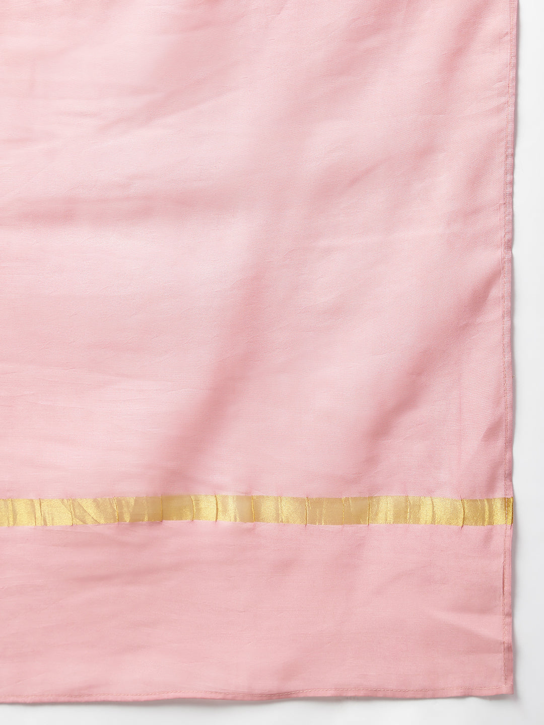 Janasya Women's Pink Poly Silk Gold Print Lehenga Choli With Dupatta | Swadesiicart