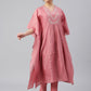 Janasya Women's Rose Red Polyester Solid Kurta With Pant | Swadesiicart