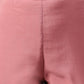 Janasya Women's Rose Red Polyester Solid Kurta With Pant | Swadesiicart