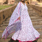Janasya Women's White Georgette Floral Print Kurta With Flared Palazzo And Dupatta | Swadesiicart